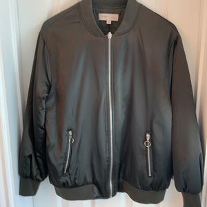 Olive green bomber jacket